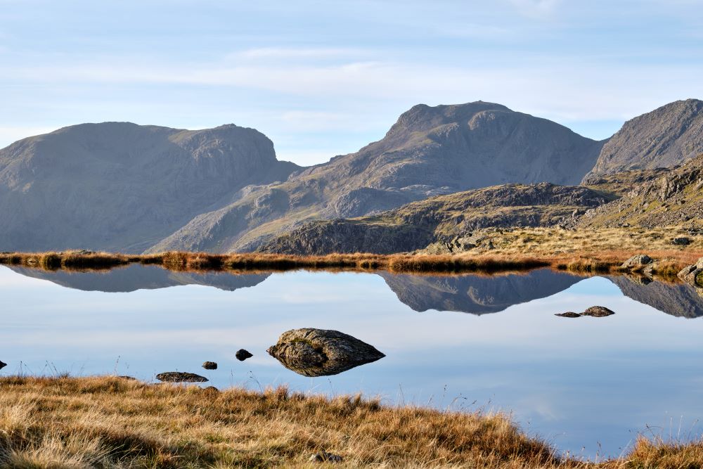 scafell pike summit reflection