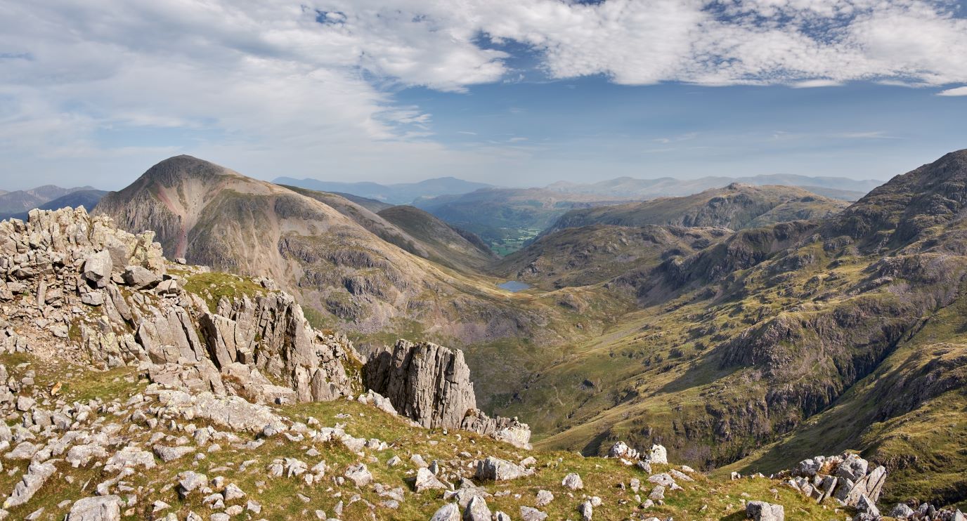 view from scafell pike summit