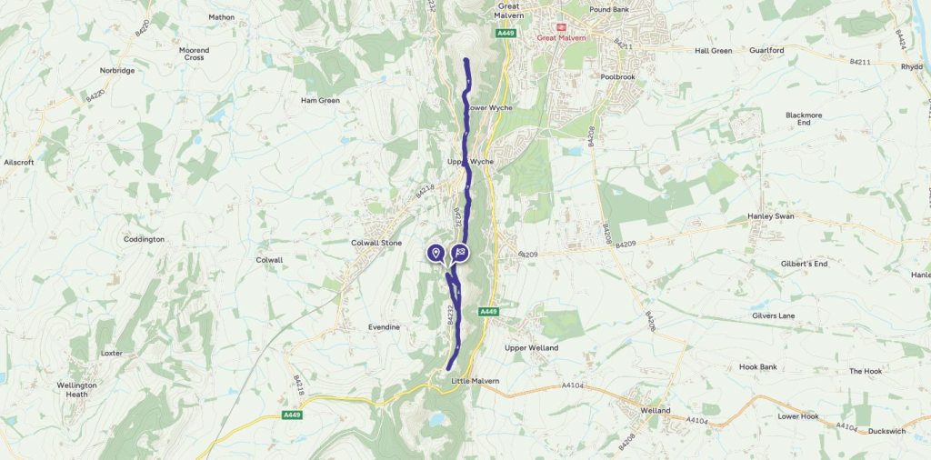 Malvern Hills walking route maps