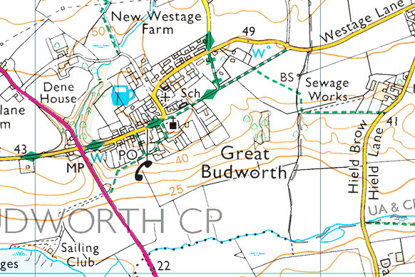 Great Budworth, Cheshire. OS Grid Reference: SJ 66 77