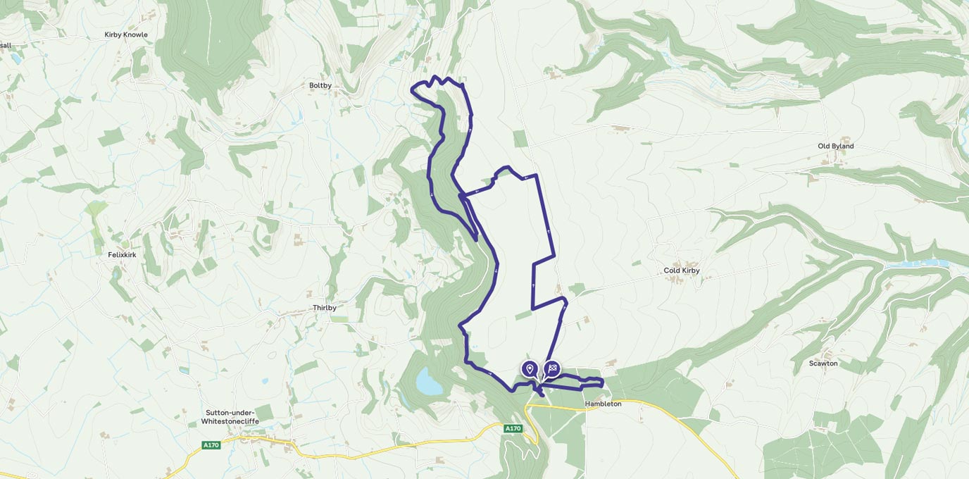 Sutton Bank cycling route map