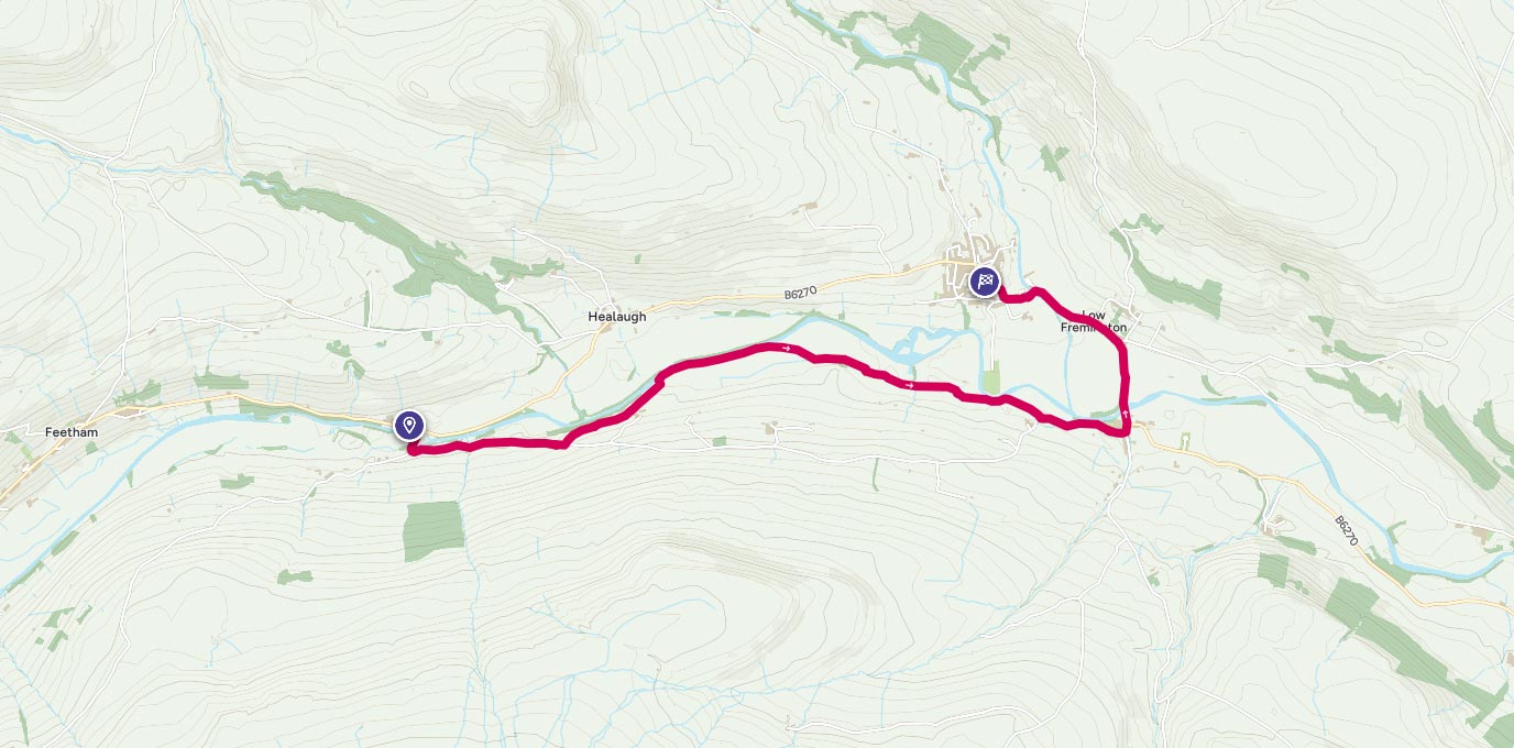 Wensleydale cycling route map