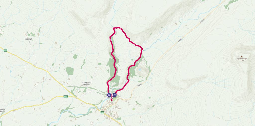 Tourist trail at Ingleton Waterfalls