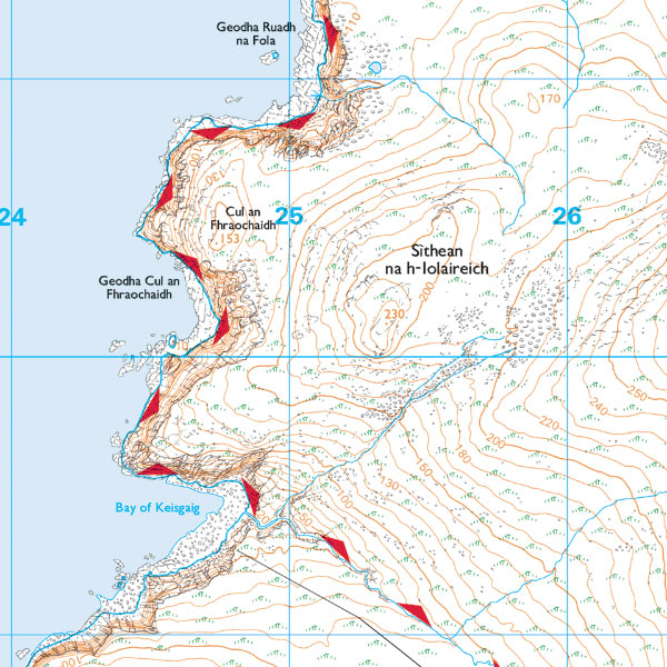 Danger Area on OS Landranger (50k) map