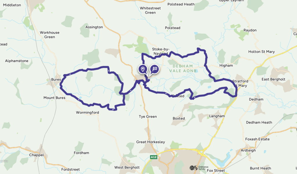 stour valley marathon map