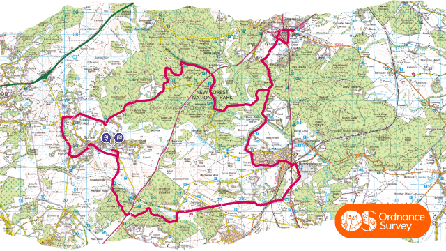 Off Road Cycling Route - Burley to Brockenhurst Loop
