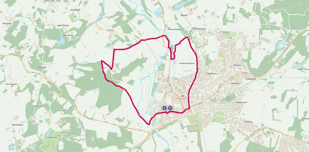 Romsey walking route map