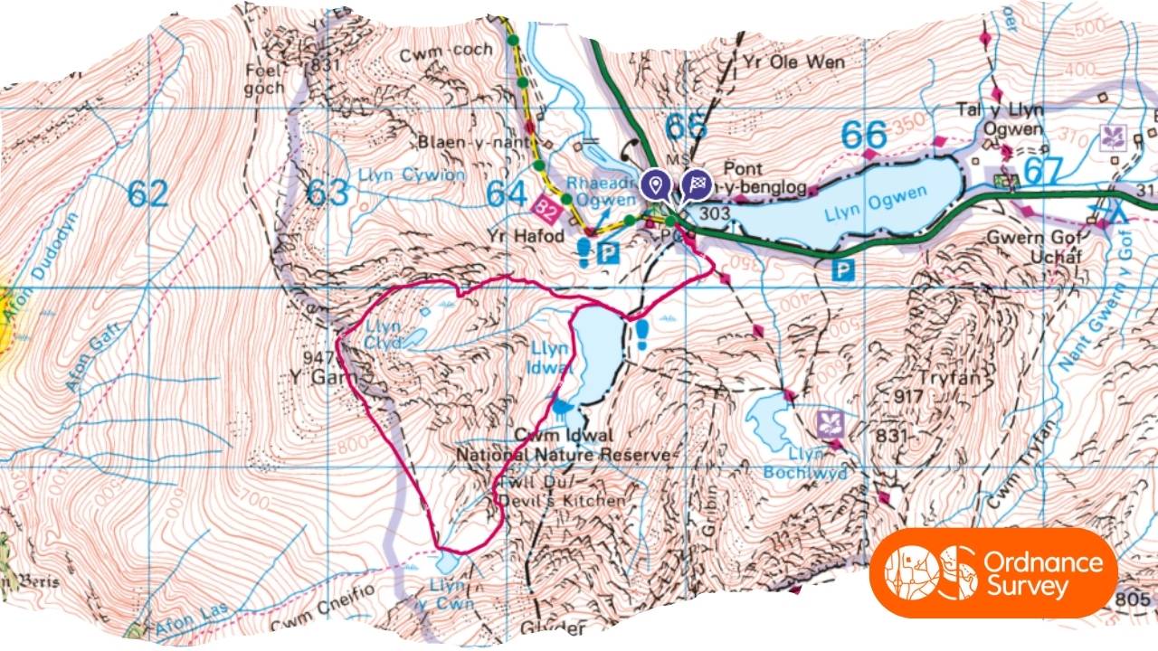 Y Garn Route Map