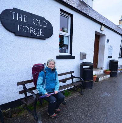 Outside the Old Forge pub