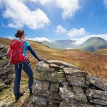 hiking in the mountains