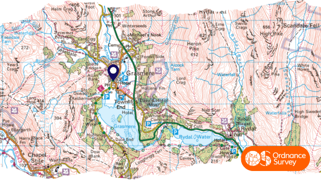 Grasmere Cumbria Map