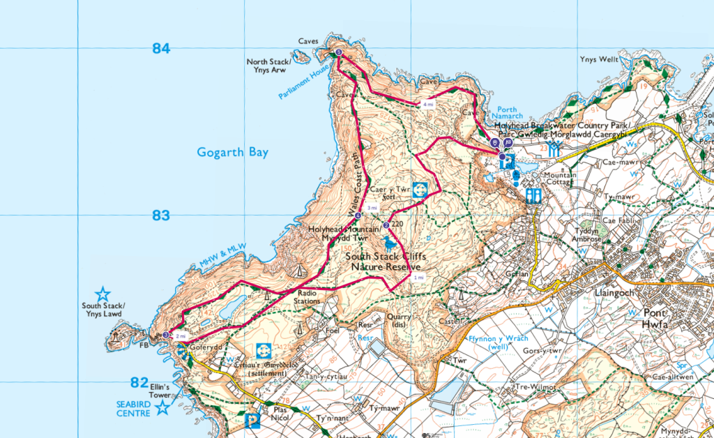 holyhead mountain circular walk with south stack and north stack included