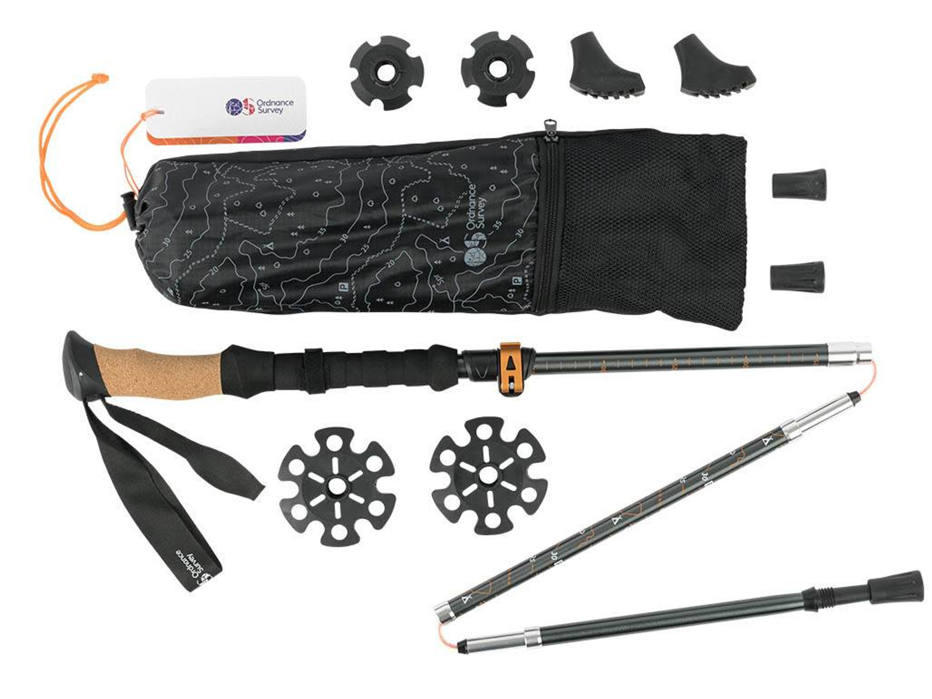 OS Hiking Poles with Bag and tips