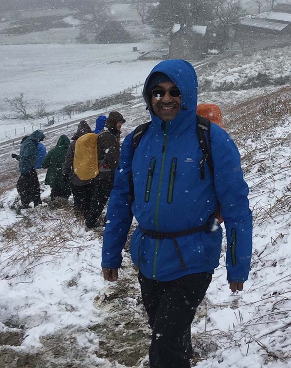Mohammed Dhalech  on a snowy mountain