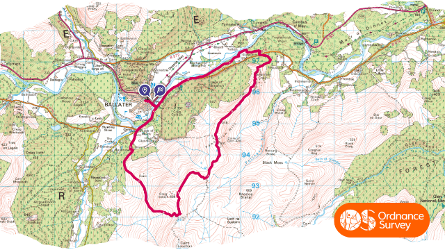 Off Road Cycling Heartbreak Ridge Ballater Map