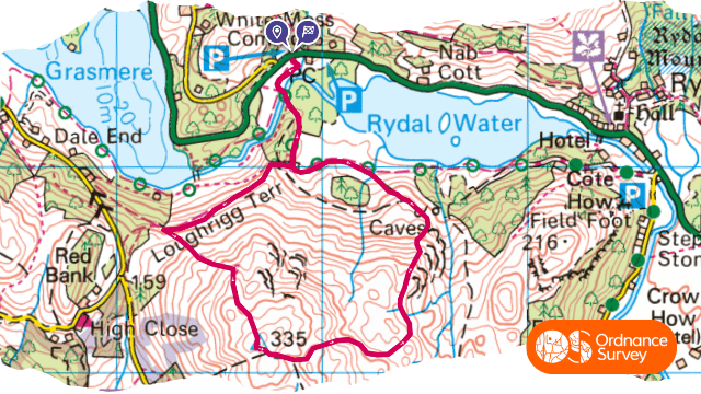 Amy Brook's Favourite Route Loughrigg Fell & Rydal Cave, Cumbria