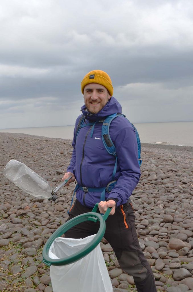 Litter collecting on the beach with Isaac Kenyon