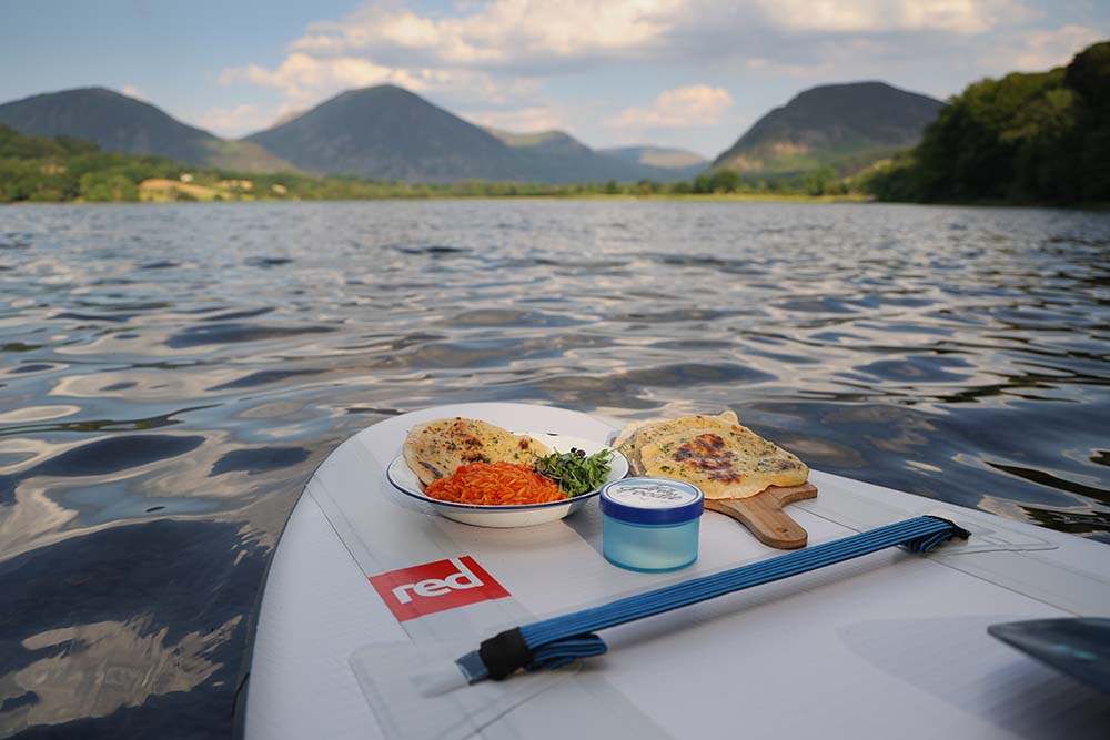 Picnic on a paddle board - Lake District Paddle Boarding