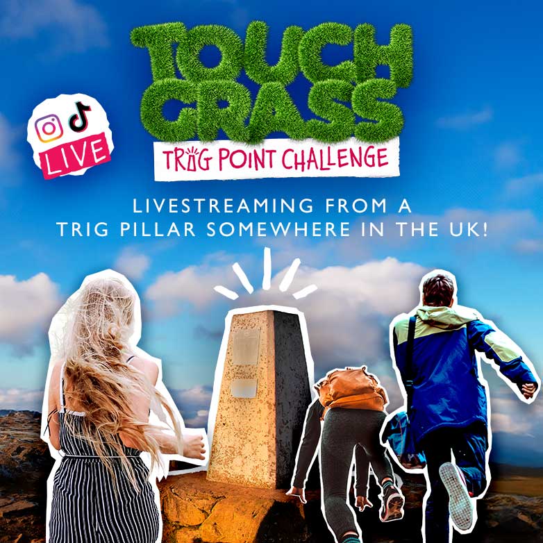 Touch Grass Trip point challenge. Livestreaming from a trig pillar somewhere in the UK