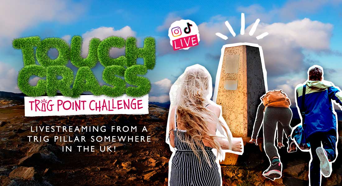 Touch Grass Trip point challenge. Livestreaming from a trig pillar somewhere in the UK