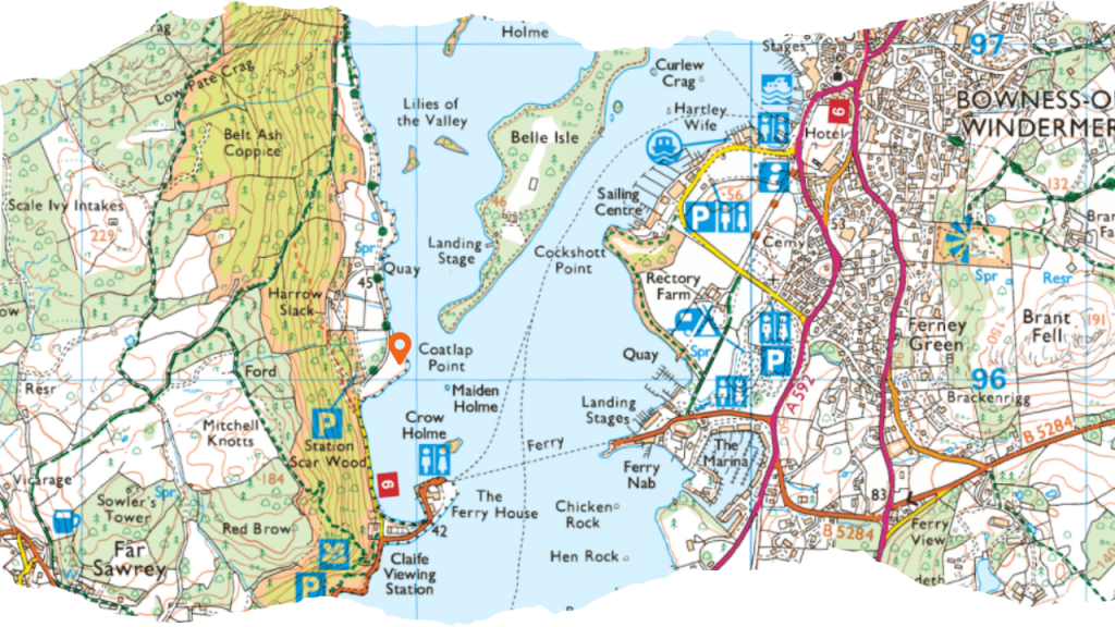 Windermere Paddle Board launch Points, Lake District