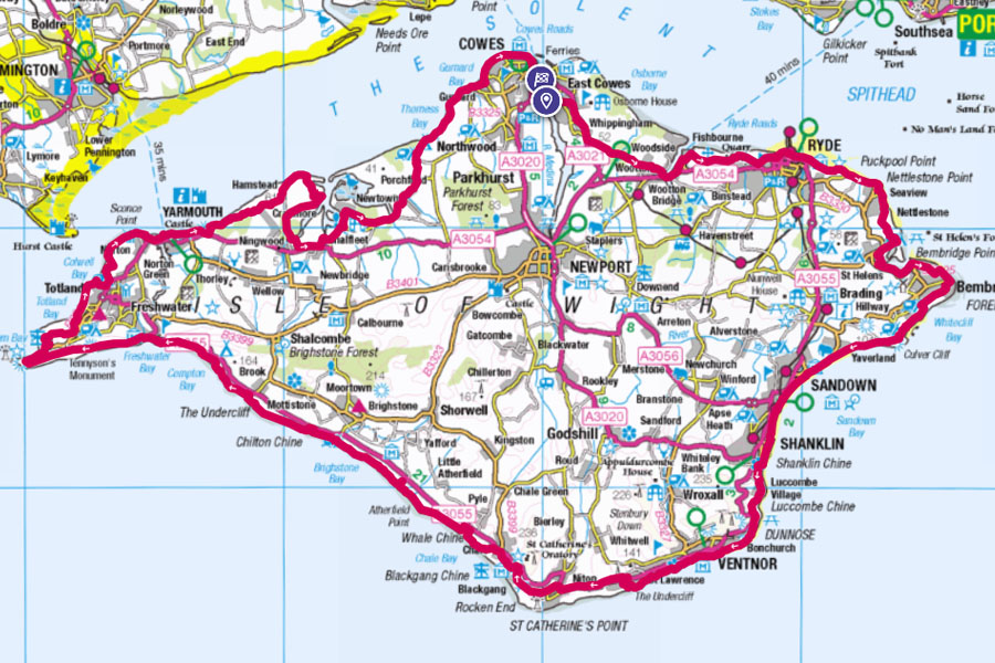 Isle of wight coastal path walking route