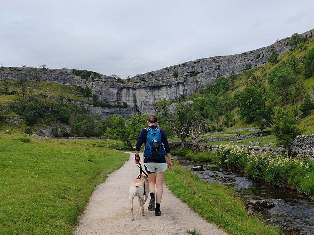 Malham Circular Route - walking up to the rocks