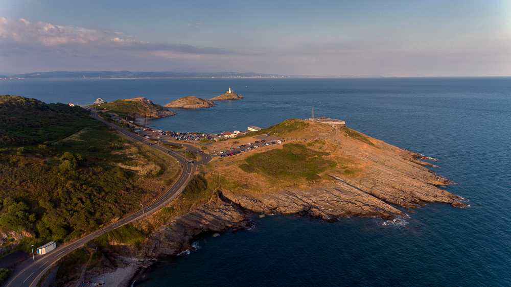 Mumbles Hill Gower Peninsula aerial photo