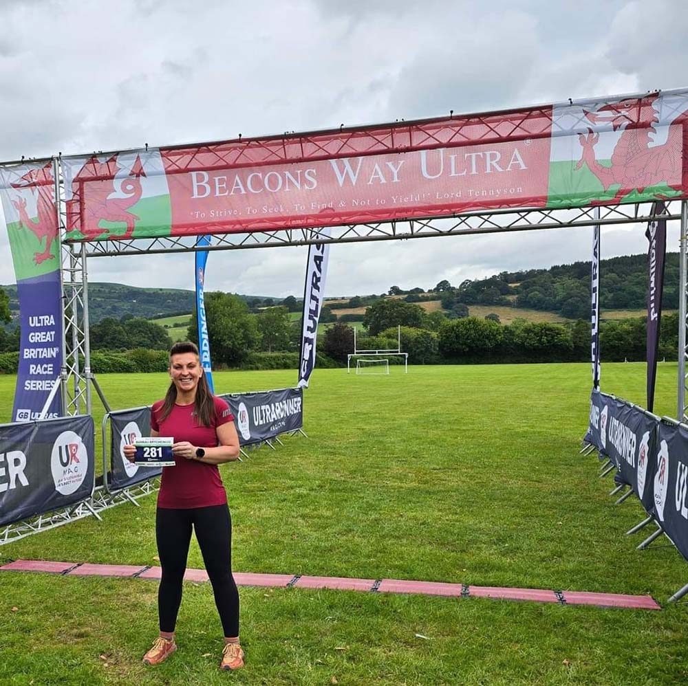 Tracy Purnell running the Beacons Way Ultra