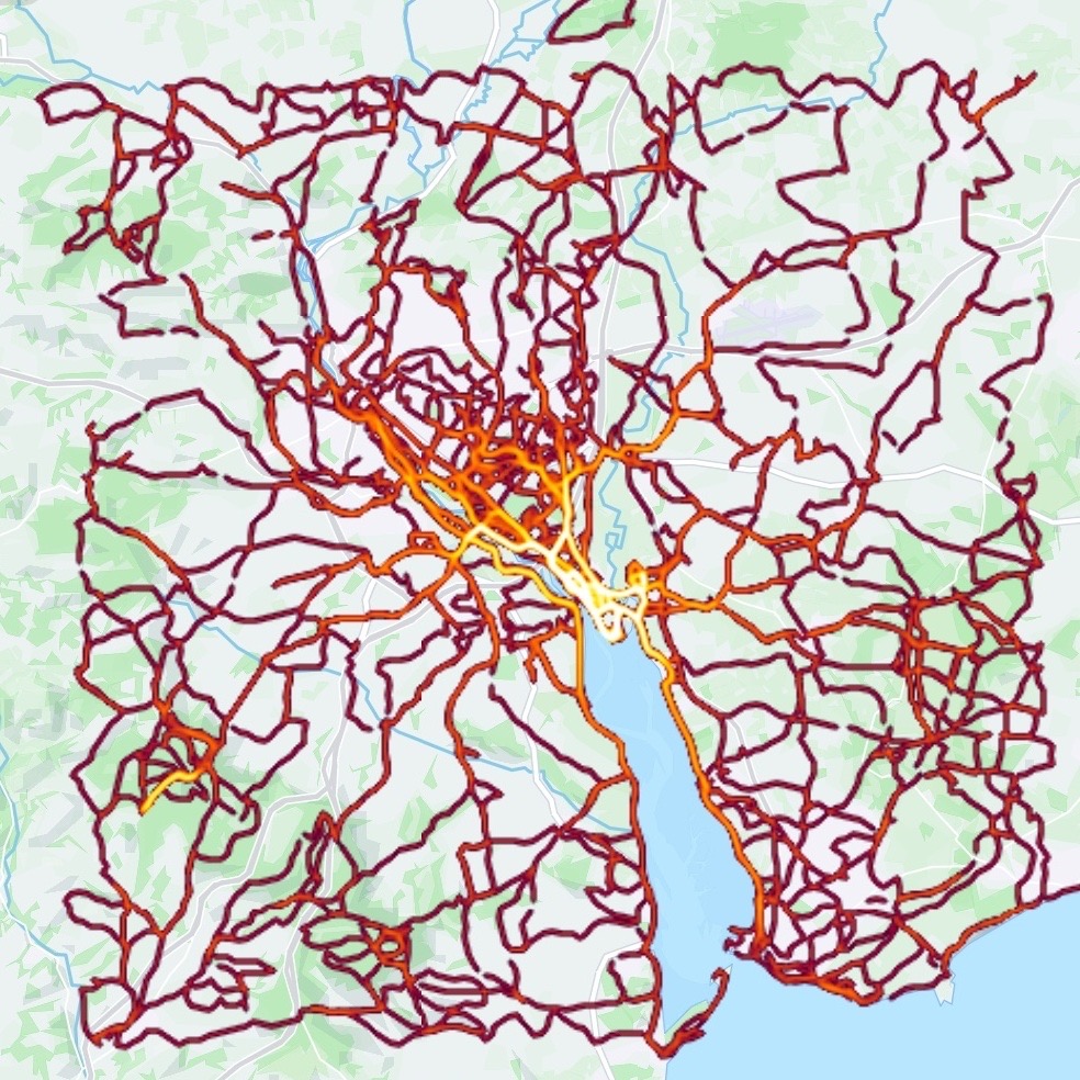 Strava heat map