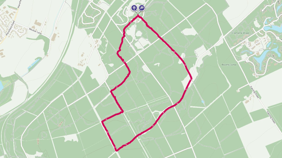 Sherwood Pines map