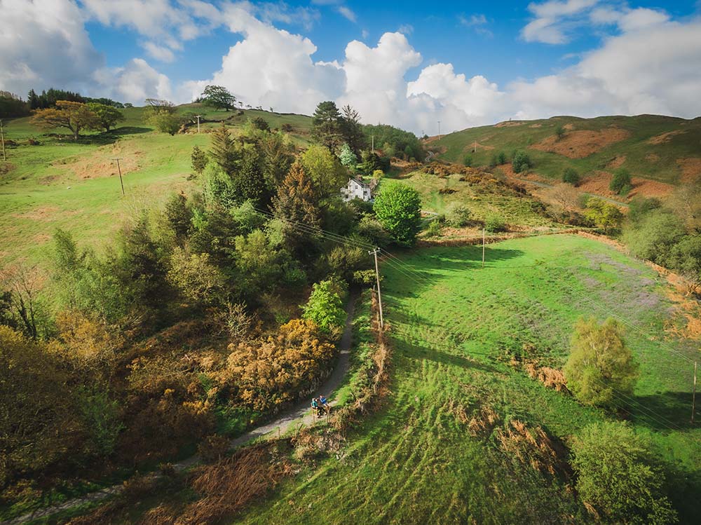 Glyndwr's Way Long Machynlleth Circular Wales Arial Picture 