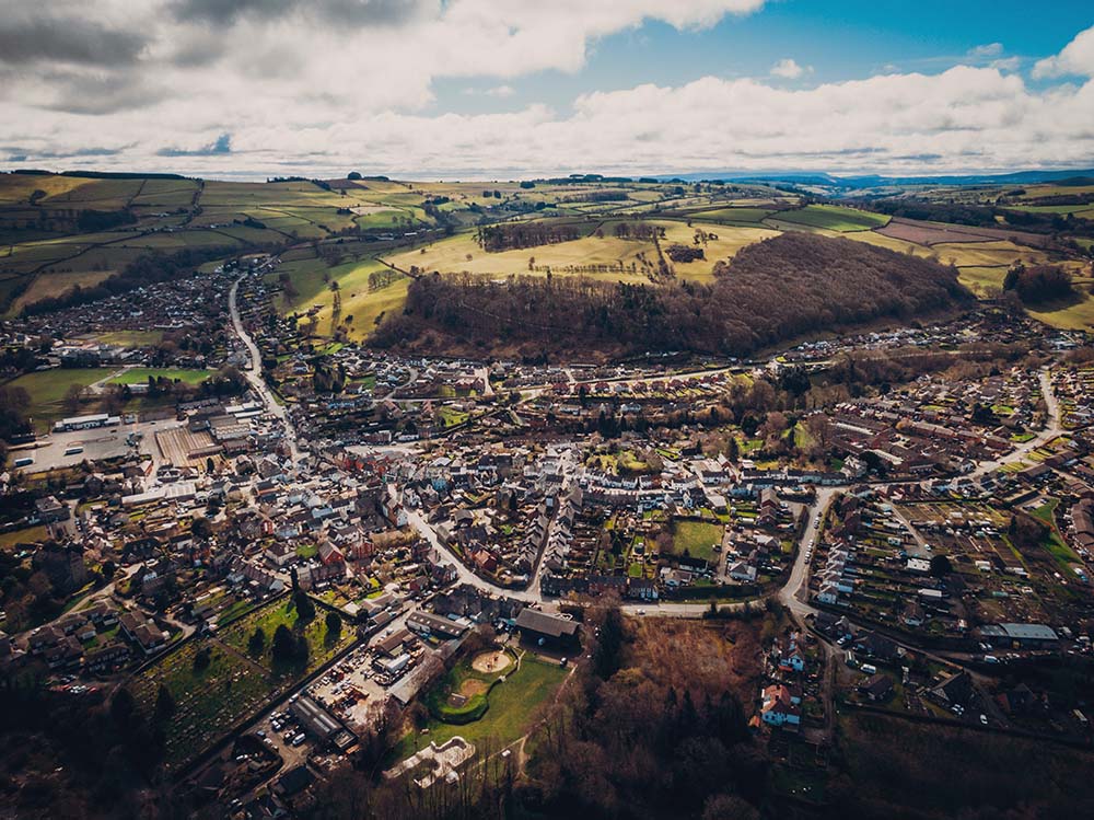 Knighton and Norton Circular path aerial image