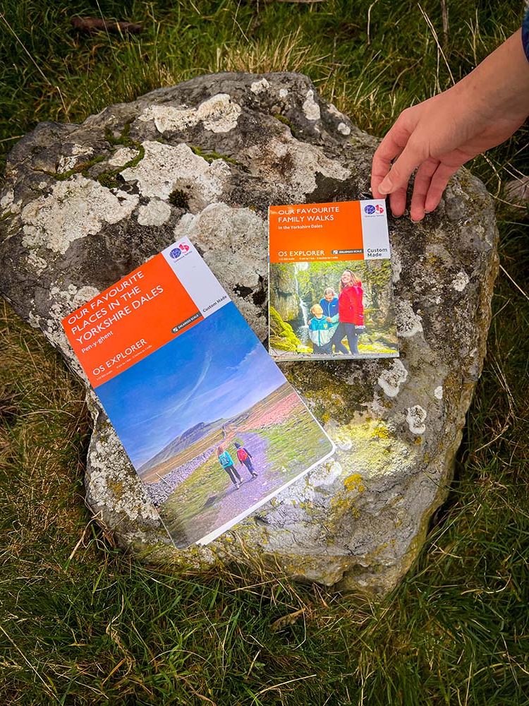 personalised OS Maps on a stone