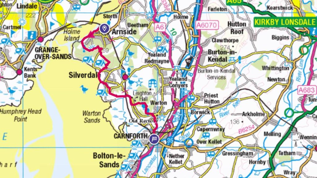 Arnside to Carnforth Station