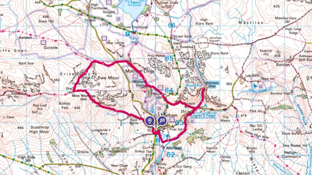 Malham Loop Map