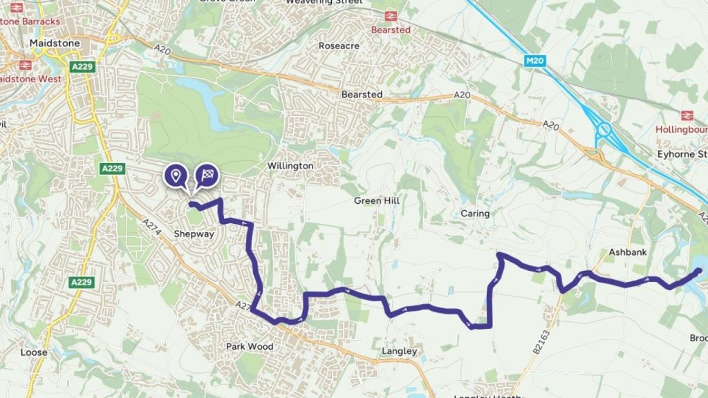 cycling route maidstone