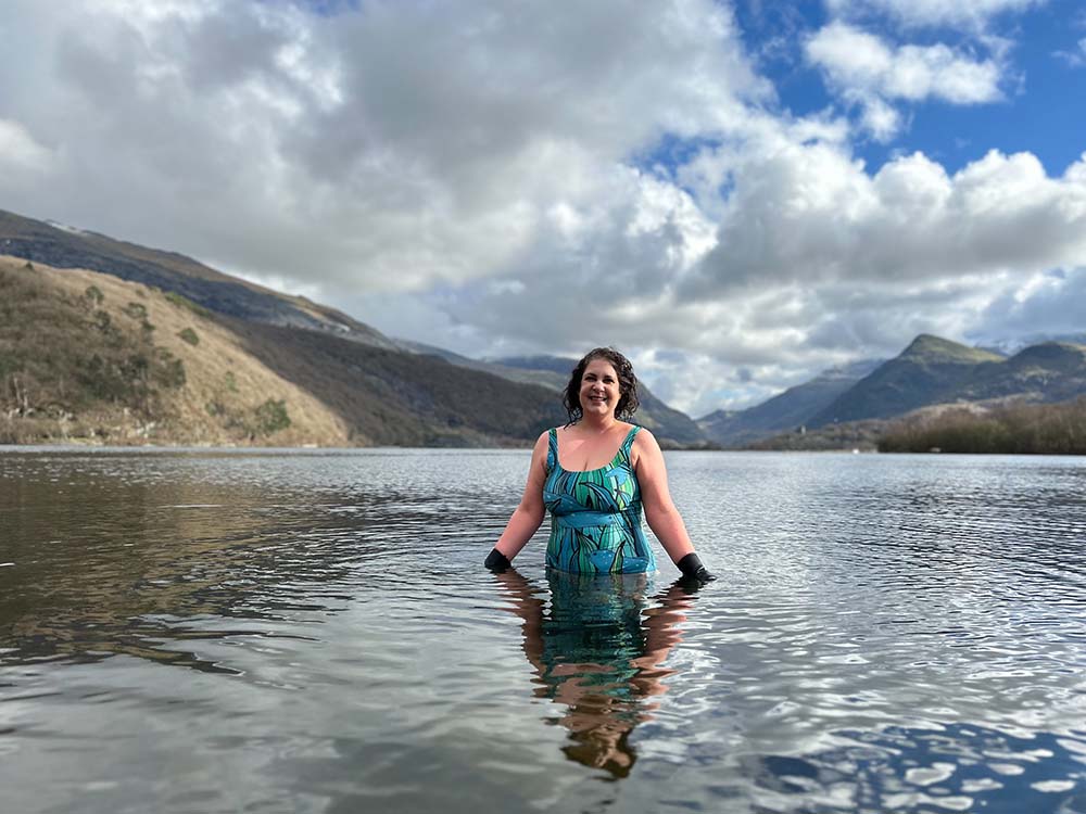 festive walk ideas - elizabeth asad wild swimming in llyn padarn