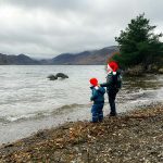 festive walk ideas - tamsin travis lakedistrict with kids in santa hats