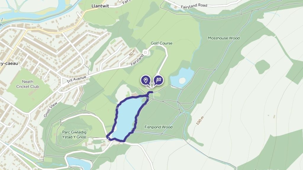 gnoll country park sensory walk route map