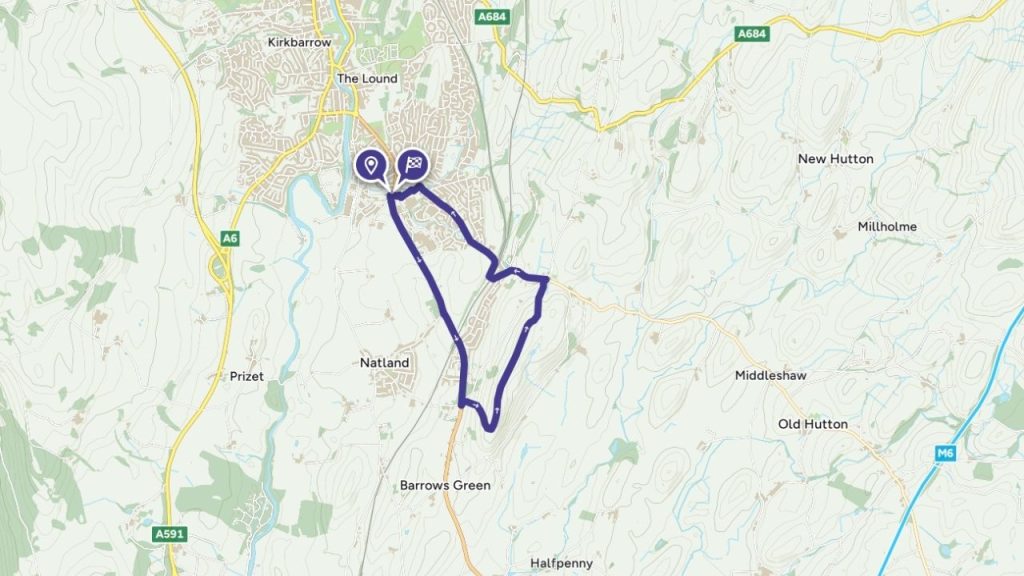 Helm Hill - Kendal map