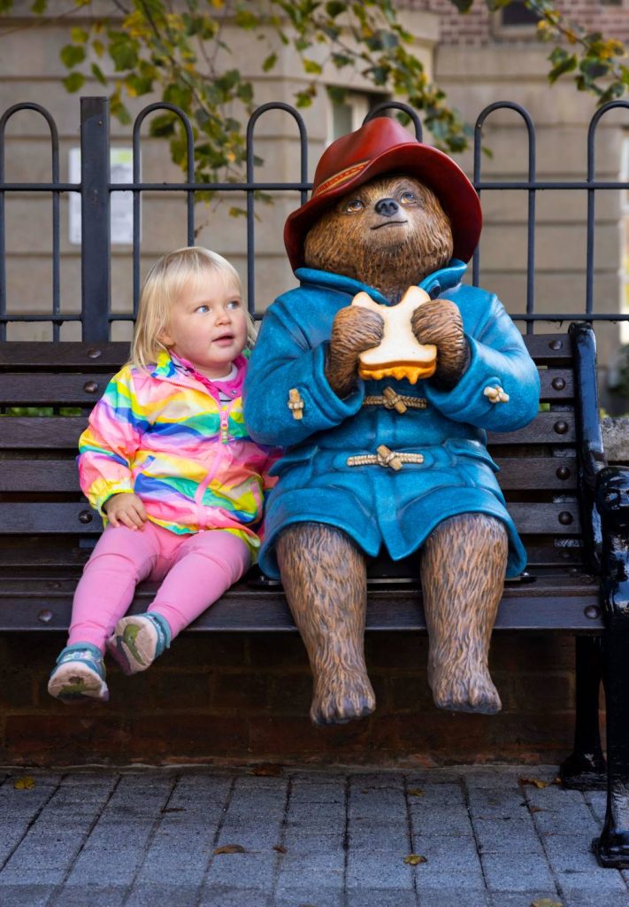 paddington visits with a little child