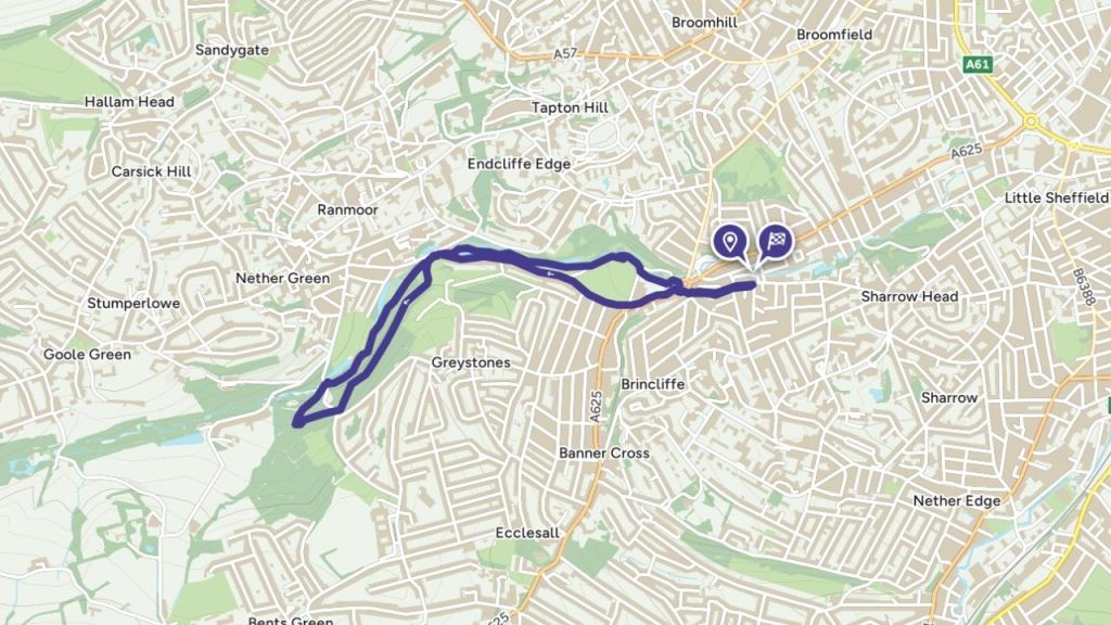 park and 10101 hill trail run route map