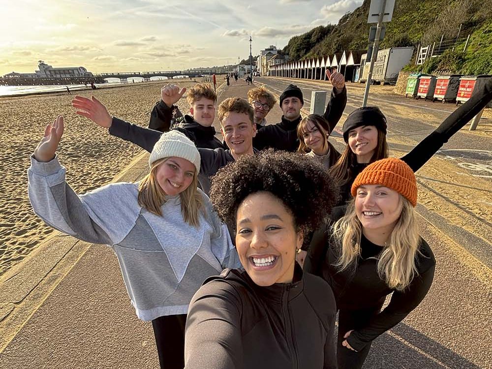 A group of runners taking a selfie