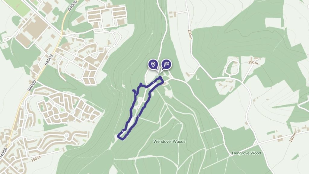 Wendover Woods - Buckinghamshire route map for a sensory walk