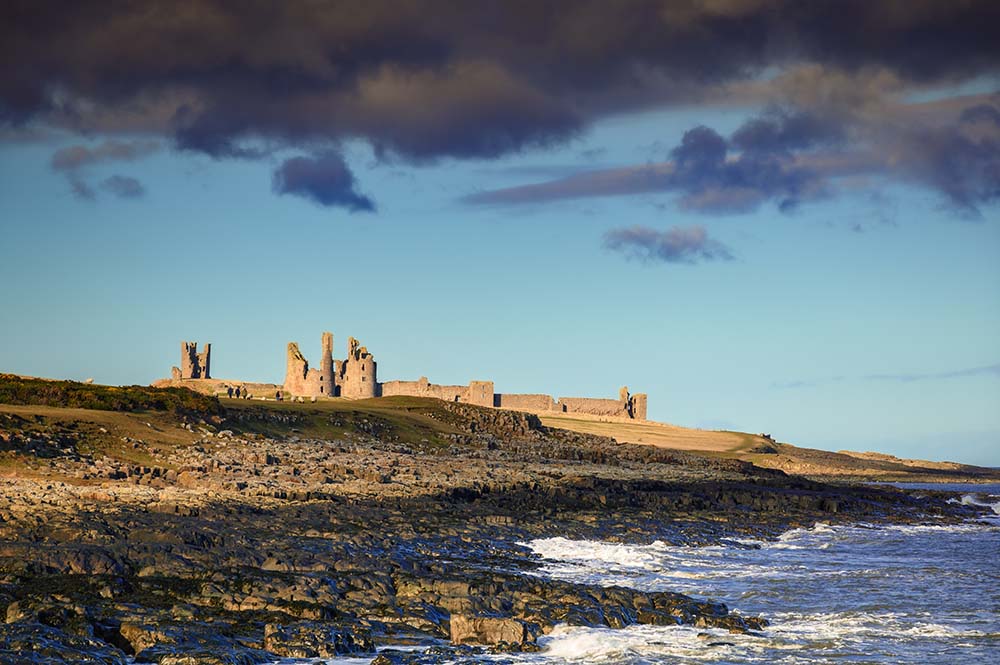 Dunstanburgh Castle viewed from Craster