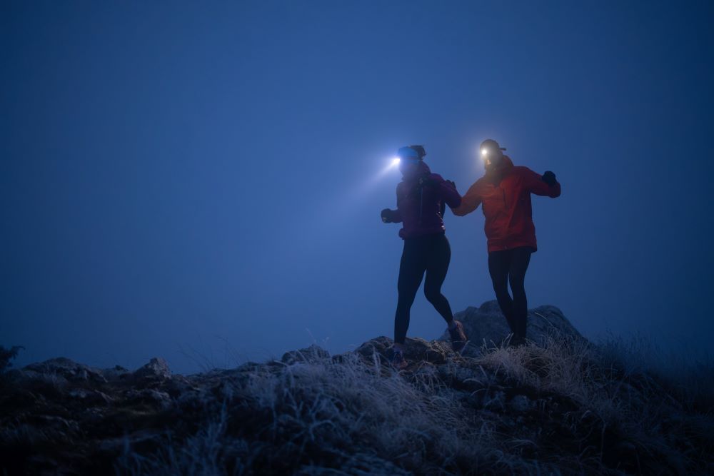 exercising in the winter and darkness