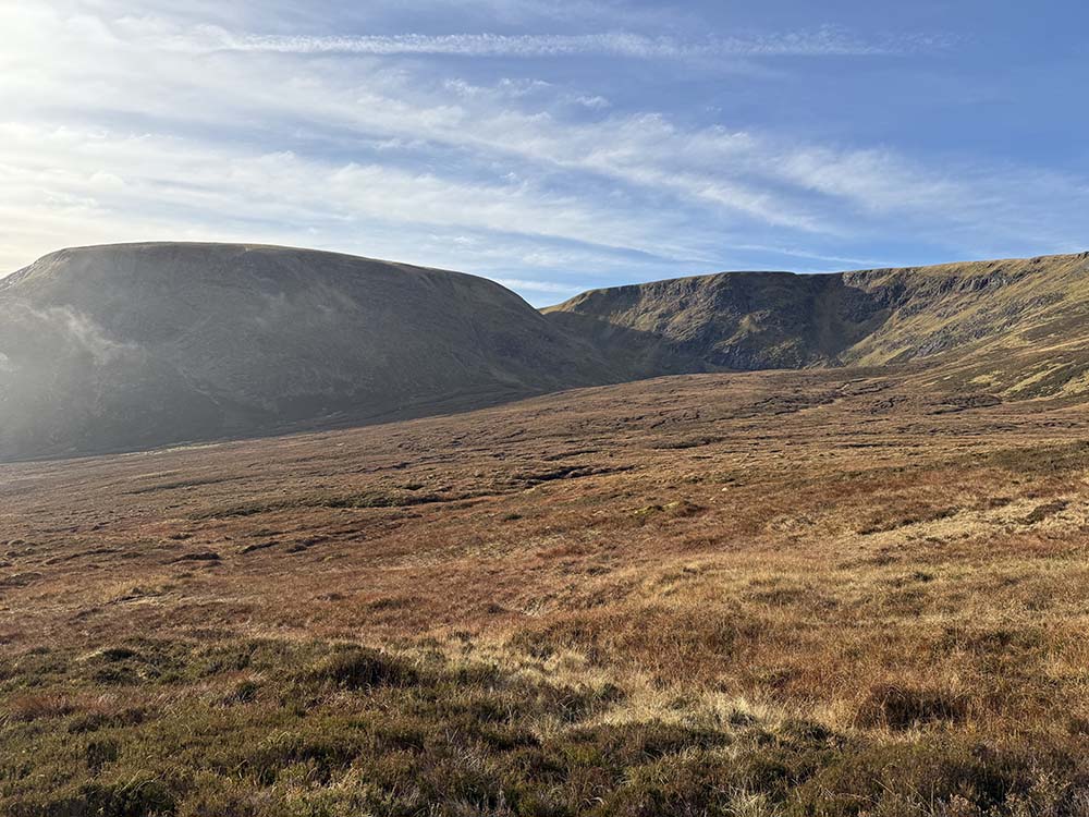 Geal Charn Route - 13. beyond that notch is the summit