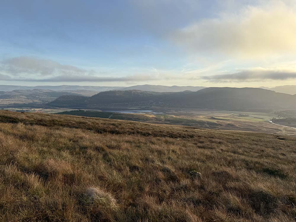 Geal Charn Route - 26. spey dam in the distance