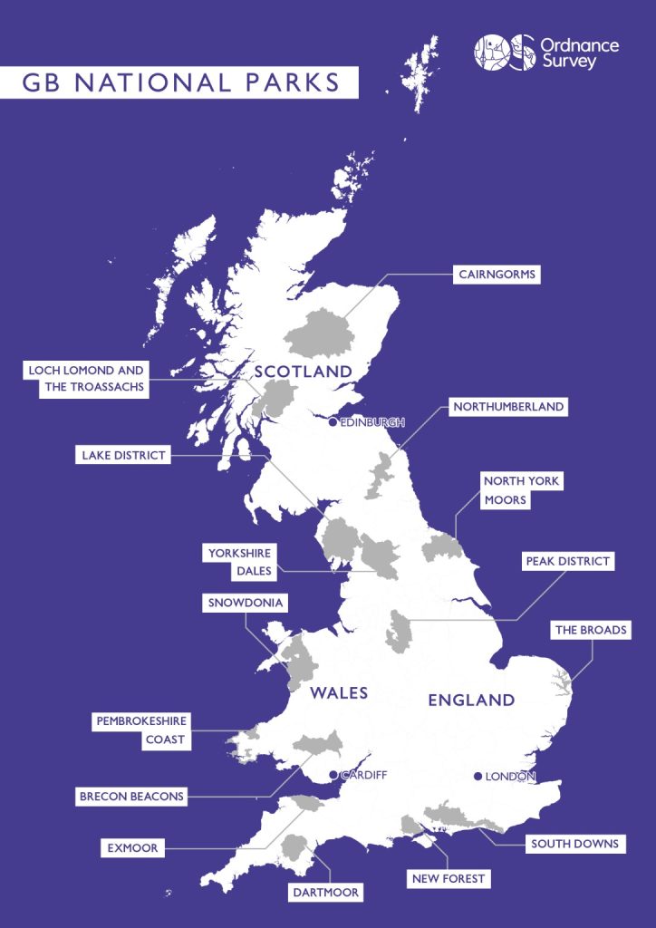 Map of UK National Parks